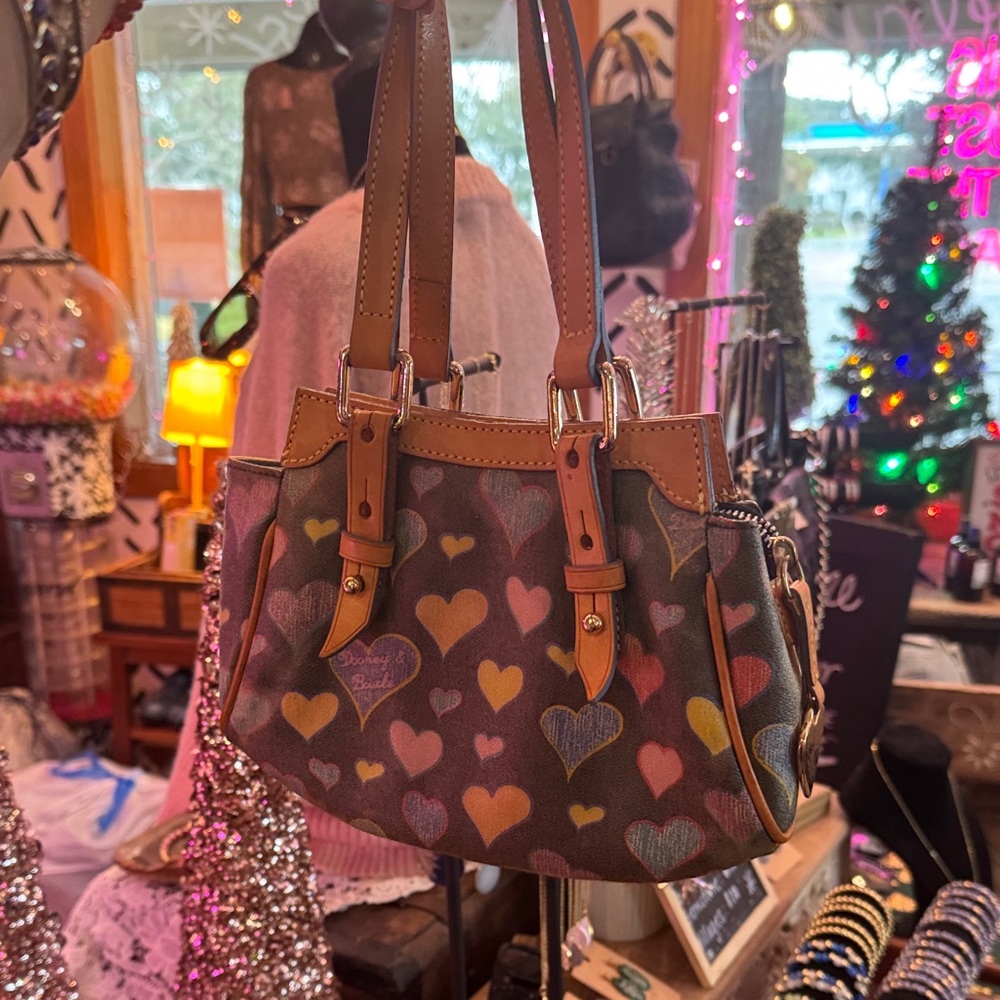 Vintage Dooney & Bourke Heart Patterned Women's Bag